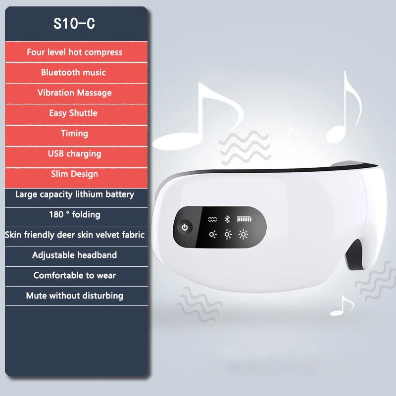 Smart Eye Massager Vibration Eye Care Massage Bluetooth Music - Zelvo